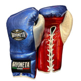 Bayoneta PuLat Guantes de Entrenamiento  - Azul Real Patentado/ Blanco Perla/ Rojo