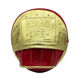 No Boxing No Life Precision Mitts - Canelo Edition - Gold / Red Wine