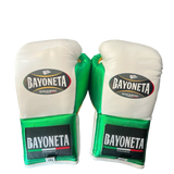 Bayoneta MX Latex Gloves - White/ Metallic Green/ Caramel Gold