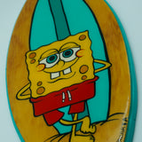 Bob Esponja - Replica de tabla de surf de madera pintada a mano