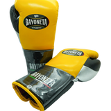 Bayoneta Premium PuLat Horse Hair Gloves - Yellow/ Black/ Silver