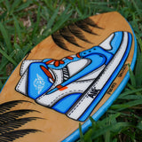 Air Jordan - Wooden Hand Painted Surfboard Replica