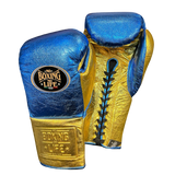 No Boxing No Life Training Gloves - Metallic Blue/ Gold