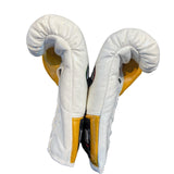 Bayoneta Premium MX - Guantes de Pelo de Caballo - Blanco/ Dorado Caramelo