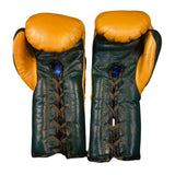 Bayoneta Premium MX - Guantes de Pelo de Caballo - Dorado Caramelo/ Verde Pino