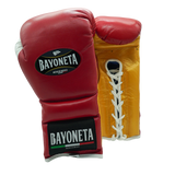 Bayoneta Premium MX - Guantes de Pelo de Caballo - Rojo/ Dorado Caramelo/ Blanco