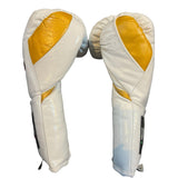 Bayoneta Premium MX - Guantes de Pelo de Caballo - Blanco/ Dorado Caramelo