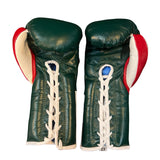 Bayoneta Premium MX - Guantes de Pelo de Caballo - Verde Pino/ Blanco/ Rojo