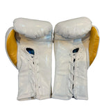 Bayoneta Premium MX - Guantes de Pelo de Caballo - Blanco/ Dorado Caramelo