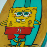 Bob Esponja - Replica de tabla de surf de madera pintada a mano