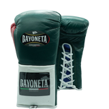 Bayoneta Premium MX - Guantes de Pelo de Caballo - Verde Pino/ Blanco/ Rojo