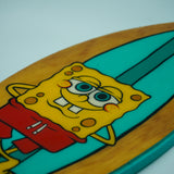 Bob Esponja - Replica de tabla de surf de madera pintada a mano