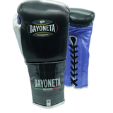 Bayoneta Premium PuLat Horse Hair Gloves - Black/ Metallic Royal Blue/ Silver