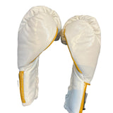 Bayoneta Premium MX - Guantes de Pelo de Caballo - Blanco/ Dorado Caramelo