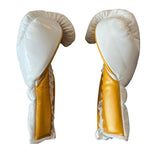 Bayoneta Premium MX - Horse Hair Gloves - White/ Caramel Gold