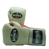 Bayoneta Premium PuLat Horse Hair Gloves - Cream/ Metallic Red Snake finish