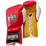 Bayoneta Premium MX - Horse Hair Gloves - Red/ Caramel Gold/ White