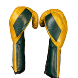 Bayoneta Premium MX - Guantes de Pelo de Caballo - Dorado Caramelo/ Verde Pino