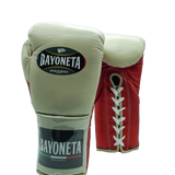 Bayoneta Premium PuLat Horse Hair Gloves - Cream/ Metallic Red Snake finish