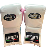 Bayoneta Premium MX - Guantes de entrenamiento de Látex - Blanco/ Azul Cielo/ Rosa