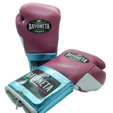 Bayoneta Premium PuLat Horse Hair Gloves - Pink/ Metallic Turquoise/ White