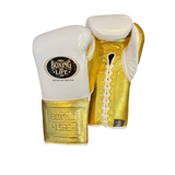 No Boxing No Life Training Gloves - White/ Gold