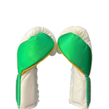 Bayoneta MX Latex Gloves - White/ Metallic Green/ Caramel Gold