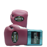 Bayoneta Premium PuLat Horse Hair Gloves - Pink/ Metallic Turquoise/ White