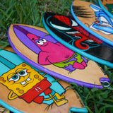 Bob Esponja - Replica de tabla de surf de madera pintada a mano