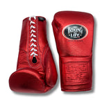 No Boxing No Life Fight Gloves - Metallic Red