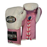 Bayoneta Premium MX - Guantes de Pelo de Caballo - Blanco/ Rosa