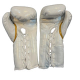 Bayoneta Premium MX - Guantes de Pelo de Caballo - Blanco/ Dorado Caramelo