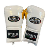 Bayoneta Premium MX - Guantes de Pelo de Caballo - Blanco/ Dorado Caramelo