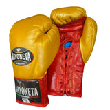 Bayoneta Premium MX - Guantes de Pelo de Caballo - Dorado Caramelo/ Rojo