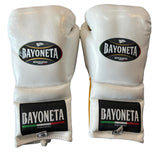 Bayoneta Premium MX - Horse Hair Gloves - White/ Caramel Gold