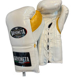 Bayoneta Premium MX - Guantes de Pelo de Caballo - Blanco/ Dorado Caramelo