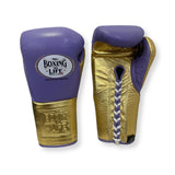 No Boxing No Life Fight Gloves - Purple/ Gold