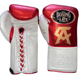 No Boxing No Life Training Gloves - Canelo Edition - Metallic Red/ White